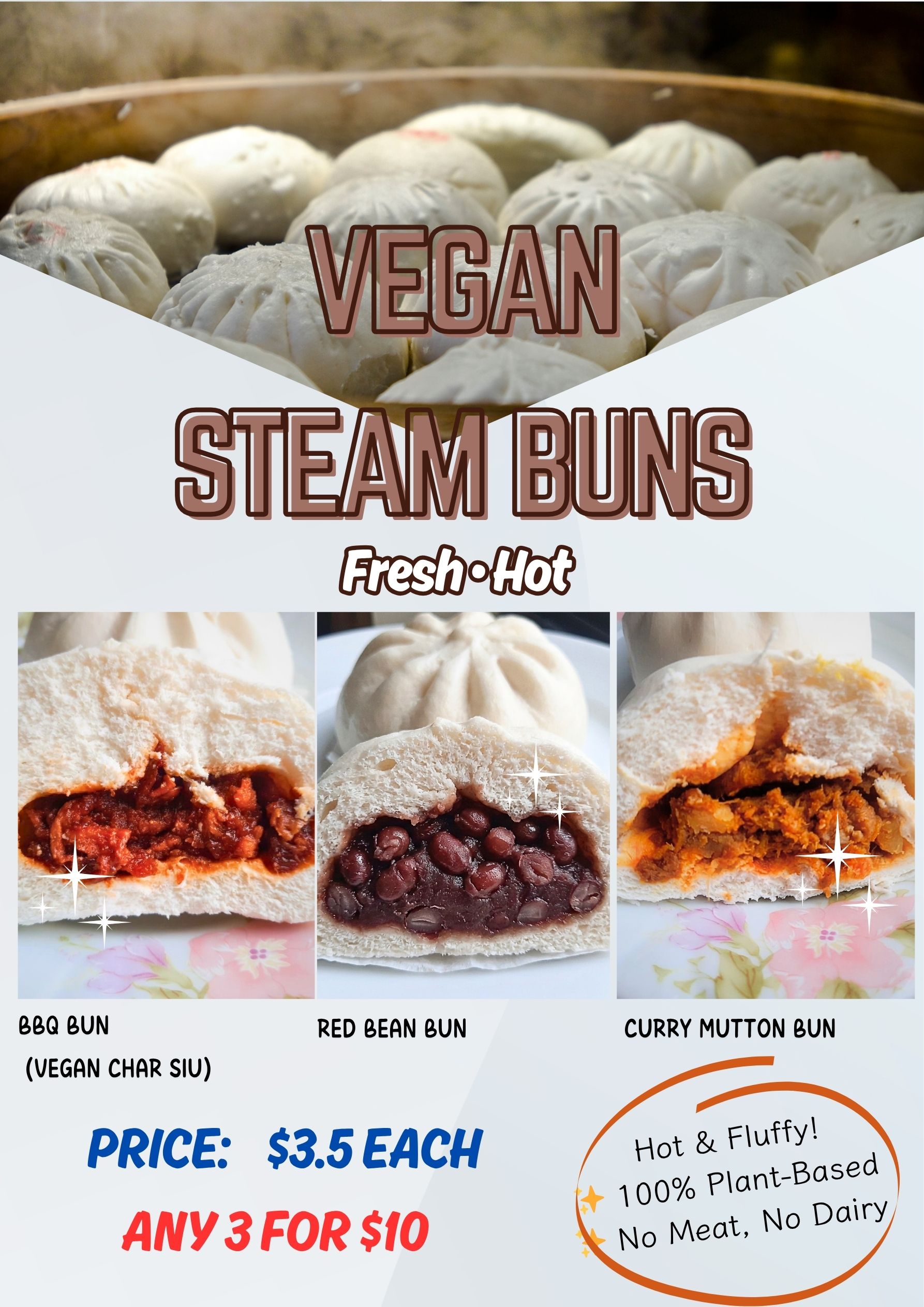 Vegan steamed buns